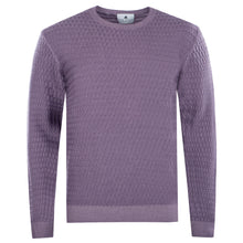 Lade das Bild in den Galerie-Viewer, Crew-neck Grid Knit Vintage Pullover NICHOLAS Artikelnummer: T1069-737 Farbe: Lavanda Vorderseite