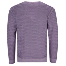Lade das Bild in den Galerie-Viewer, Crew-neck Grid Knit Vintage Pullover NICHOLAS Artikelnummer: T1069-737 Farbe: Lavanda Rückseite