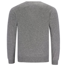 Carica l'immagine nel visualizzatore di Gallery, Crew-neck Pure Cashmere Pullover AVE Artikelnummer: T1070-109 Farbe: Hellgraumelange Rückseite
