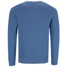 Load image into Gallery viewer, Crew-neck Diamond Grid Pullover PIERO Artikelnummer: T1074-676 Farbe: Acqua blu Vorderseite