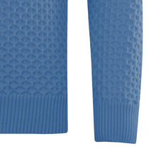 Load image into Gallery viewer, Crew-neck Diamond Grid Pullover PIERO Artikelnummer: T1074-676 Farbe: Acqua blu Detail