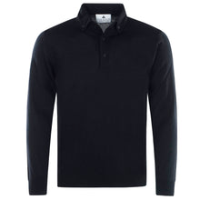 Load image into Gallery viewer, Button-down Polopullover FABRIZIO Artikelnummer: T1118-100 Farbe: Schwarz Vorderseite