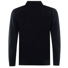 Load image into Gallery viewer, Button-down Polopullover FABRIZIO Artikelnummer: T1118-100 Farbe: Schwarz Vorderseite