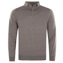 Load image into Gallery viewer, Button-down Polopullover FABRIZIO Artikelnummer: T1118-227 Farbe: Greige Vorderseite