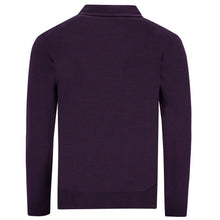 Carica l'immagine nel visualizzatore di Gallery, Button-down Polopullover FABRIZIO T1118-733 Farbe Viola/Violett Rückseite