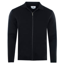 Load image into Gallery viewer, Full Zip-Overshirt MARINO Artikelnummer: T1159-100 Farbe: Schwarz Vorderseite