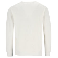 Carica l'immagine nel visualizzatore di Gallery, Crew-neck Patent Rib Pullover JOHNNY Artikelnummer: T1160-218 Farbe Ecru/Weiß Rückseite