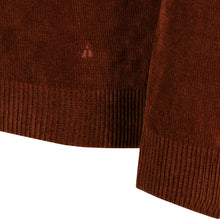 Load image into Gallery viewer, Crew-neck Chenille-Pullover Raglan FRANK T1162-332 Farbe: Terracotta Detail