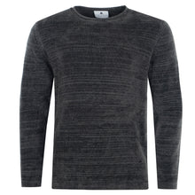 Carica l'immagine nel visualizzatore di Gallery, Crew-neck Chenille-Pullover Open-hem BILLY T1163-143 Farbe Titanio/Grau Vorderseite