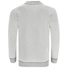 Load image into Gallery viewer, Quarter-Zip Pullover Horizontal Rib JEFF Artikelnummer: T1170-143 Farbe: Titanio/Grau Rückseite