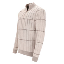 Carica l'immagine nel visualizzatore di Gallery, Pullover in jacquard grafico con zip a un quarto WALTER