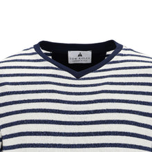 Lade das Bild in den Galerie-Viewer, Breton Stripe V-neck T-Shirt GIANFRANCO