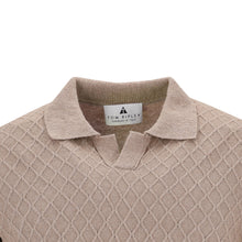 Lade das Bild in den Galerie-Viewer, Knitted Diamond Bouclé Poloshirt FABIANO