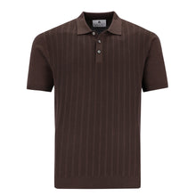 Lade das Bild in den Galerie-Viewer, Knitted Stripe Jacquard Poloshirt VINCENZO