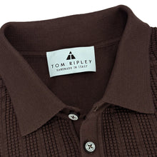 Lade das Bild in den Galerie-Viewer, Knitted Stripe Jacquard Poloshirt VINCENZO