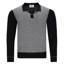 Lade das Bild in den Galerie-Viewer, Tipped Hound’s Tooth Polopullover ANGELO