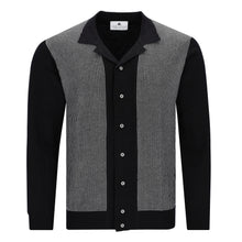 Carica l'immagine nel visualizzatore di Gallery, Cardigan polo a righe jacquard "ELIOT"