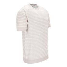 Lade das Bild in den Galerie-Viewer, Wavy Stripe Short Sleeve Crew-Neck Jumper GIACOMO