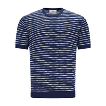 Lade das Bild in den Galerie-Viewer, Wavy Stripe Short Sleeve Crew-Neck Jumper GIACOMO