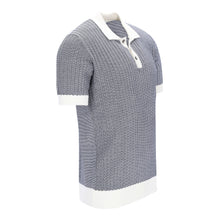 Lade das Bild in den Galerie-Viewer, Knitted Bicolour Pappardelle Poloshirt AUSTIN
