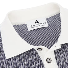 Lade das Bild in den Galerie-Viewer, Knitted Bicolour Pappardelle Poloshirt AUSTIN