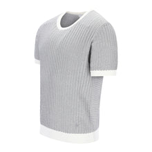 Lade das Bild in den Galerie-Viewer, Knitted Bicolour Pappardelle T-Shirt ANTONIO