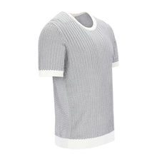 Lade das Bild in den Galerie-Viewer, Knitted Bicolour Pappardelle T-Shirt ANTONIO