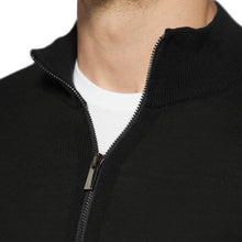 Carica l'immagine nel visualizzatore di Gallery, Essential Full Zip-Strickjacke ALVIN Artikelnummer: T1007-100 Farbe: Schwarz Detail