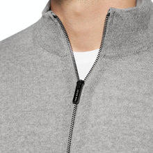 Lade das Bild in den Galerie-Viewer, Essential Full Zip-Strickjacke ALVIN Artikelnummer: T1007-105 Farbe: Silber Detail
