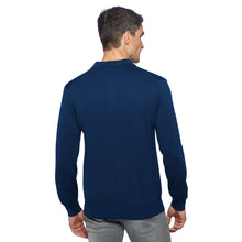 Carica l'immagine nel visualizzatore di Gallery, Quarter-Zip Polopullover SERGIO Artikelnummer: T1041-613 Farbe: Nachtblau Rückseite