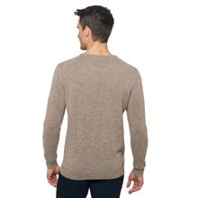 Lade das Bild in den Galerie-Viewer, Crew-neck Pure Cashmere Pullover AVE Artikelnummer: T1070-205 Farbe: Beige Rückseite