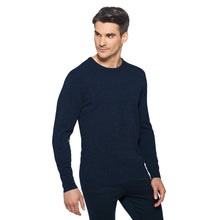 Lade das Bild in den Galerie-Viewer, Crew-neck Pure Cashmere Pullover AVE Artikelnummer: T1070-672 Farbe: Marineblau Vorderseite