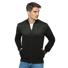 Load image into Gallery viewer, Zipped Blouson-Sweatjacke MASSIMO Artikelnummer: T1086-100 Farbe: Schwarz Vorderseite