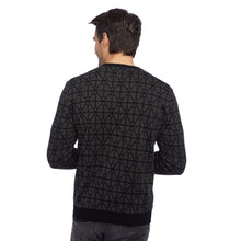 Carica l'immagine nel visualizzatore di Gallery, Crew-neck Pullover Logogram Jacquard FRANCESCO Artikelnummer: T1117-100 Farbe Schwarz Rückseite