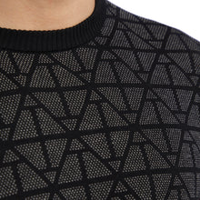 Carica l'immagine nel visualizzatore di Gallery, Crew-neck Pullover Logogram Jacquard FRANCESCO Artikelnummer: T1117-100 Farbe Schwarz Detail
