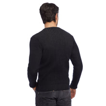 Carica l'immagine nel visualizzatore di Gallery, Maglia girocollo in costina bicolore LUCA