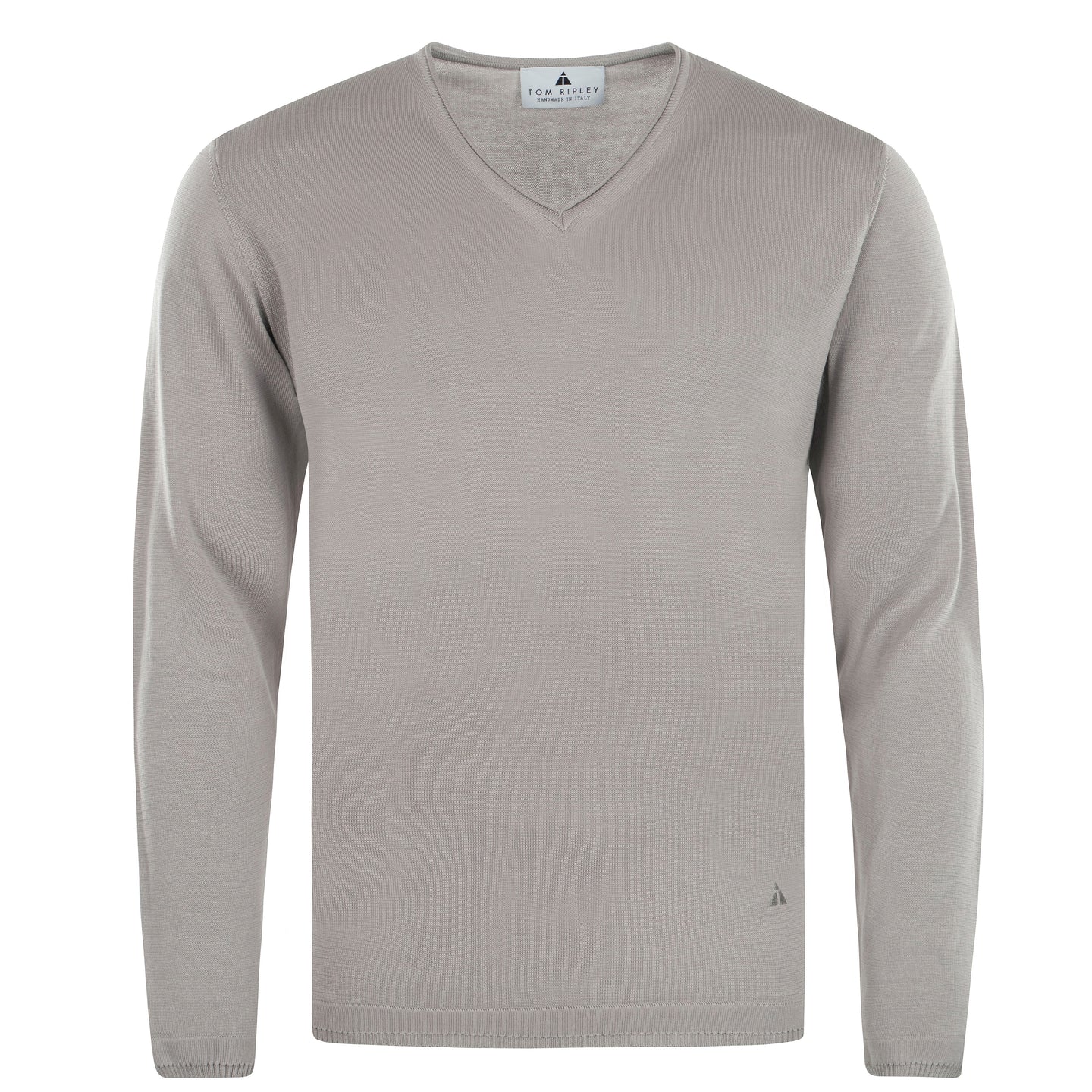 Essential V-neck sweater with rolled hem STEVE