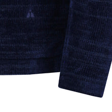 Load image into Gallery viewer, Crew-neck Chenille-Pullover Open-hem BILLY T1163-672 Farbe: Marineblau Detail
