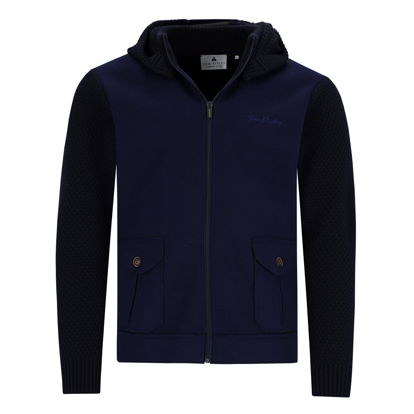 Felpa con cappuccio ibrida full zip GOFFREDO