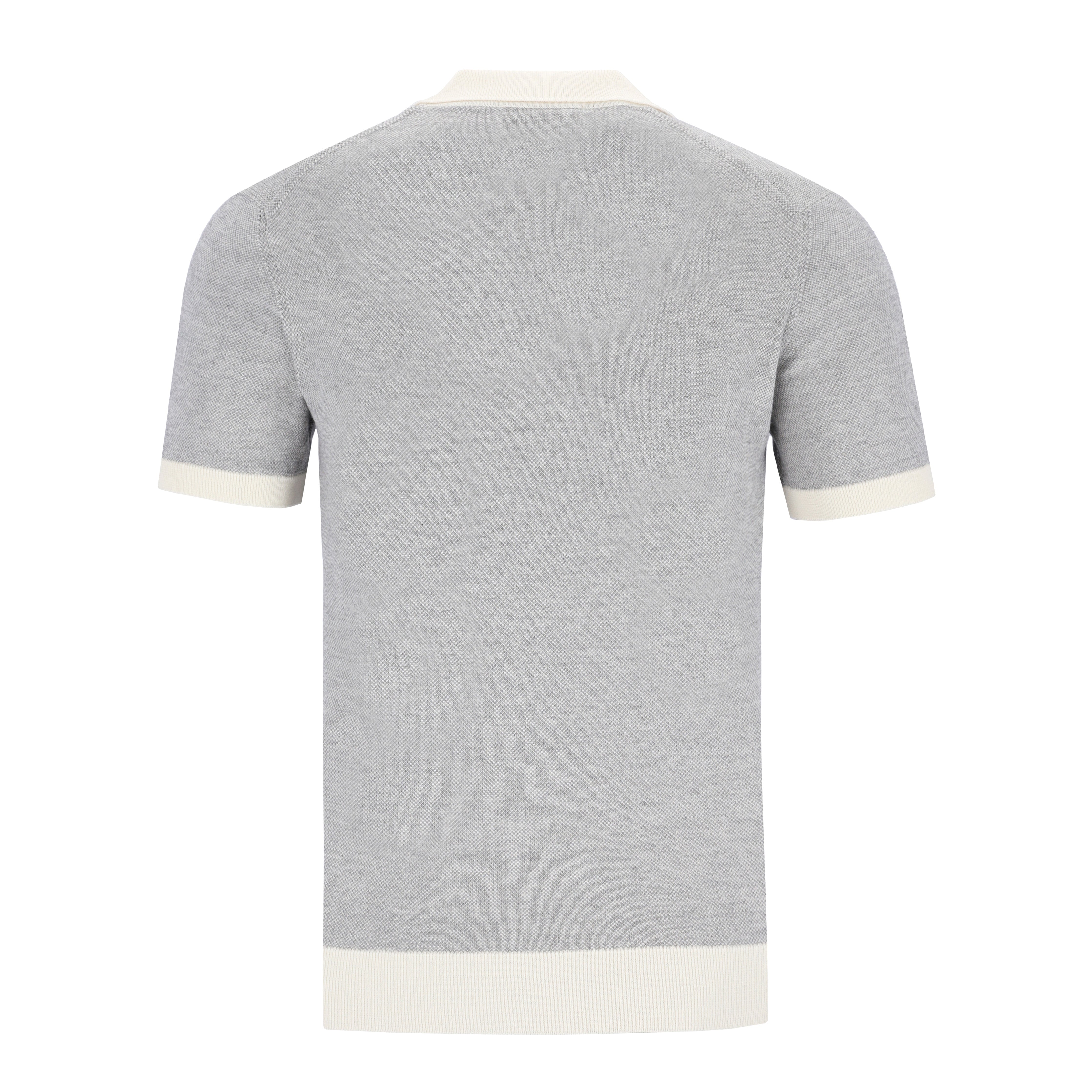 Knitted Minimal Grid Jacquard Poloshirt KENNETH