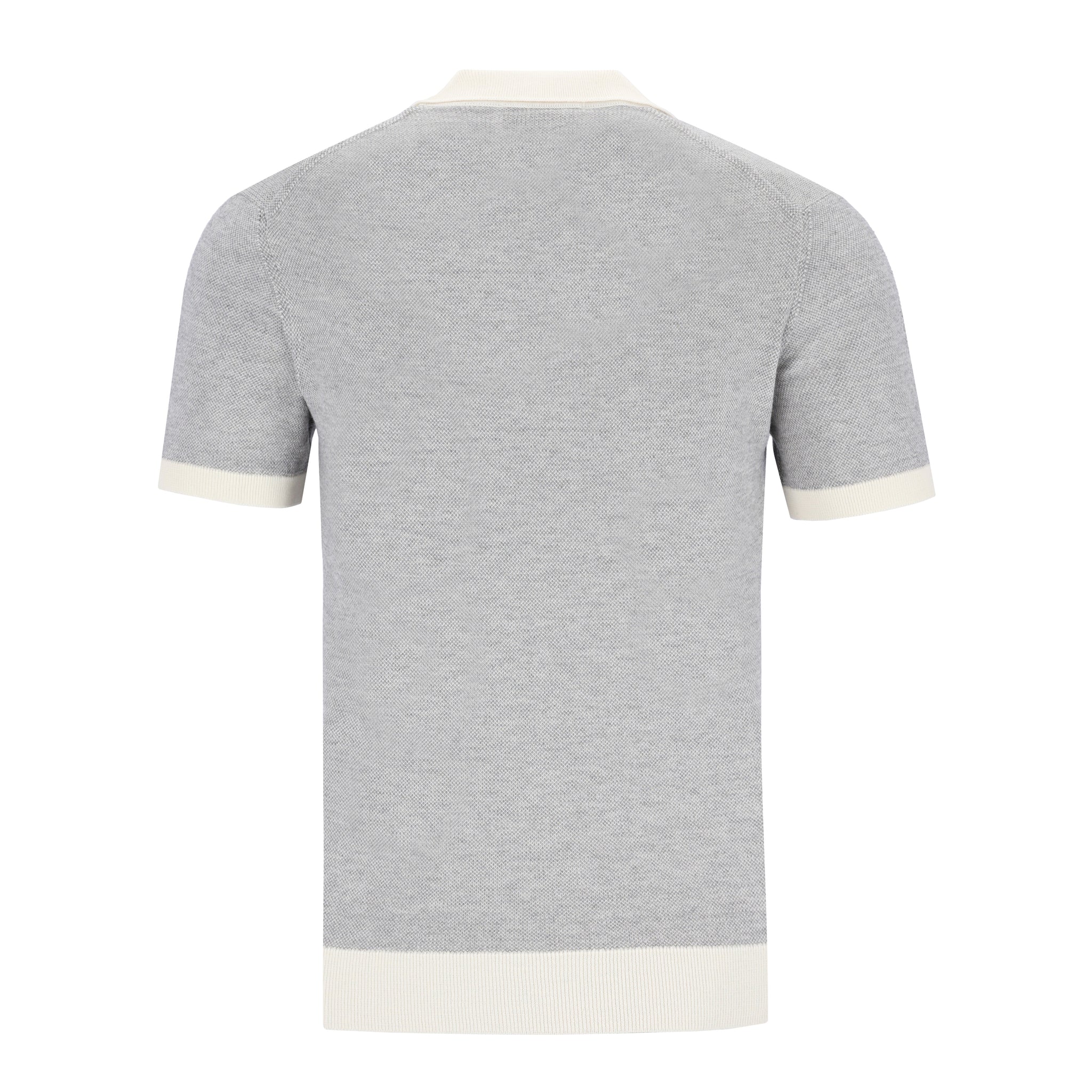 Knitted Minimal Grid Jacquard Poloshirt KENNETH