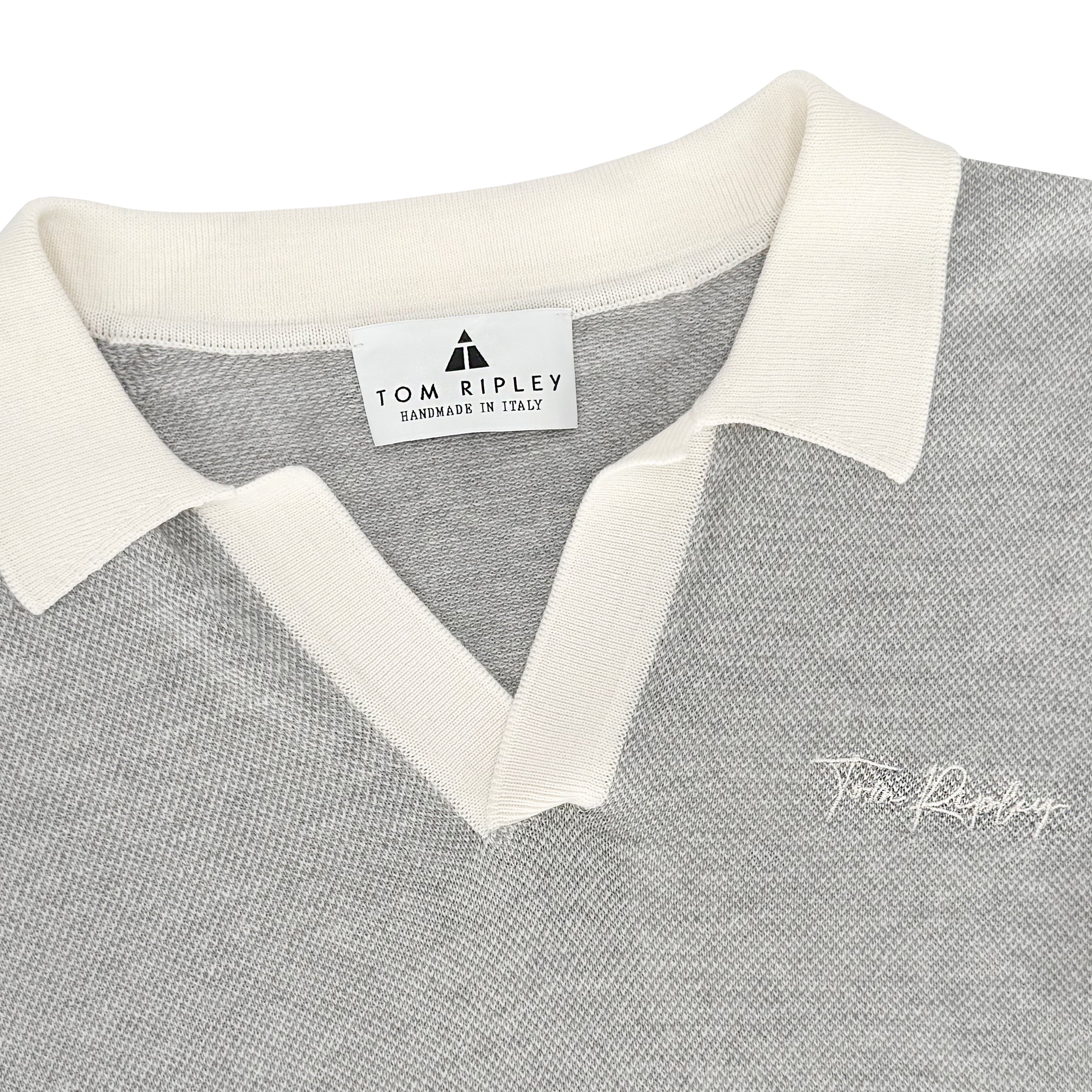 Knitted Minimal Grid Jacquard Poloshirt KENNETH
