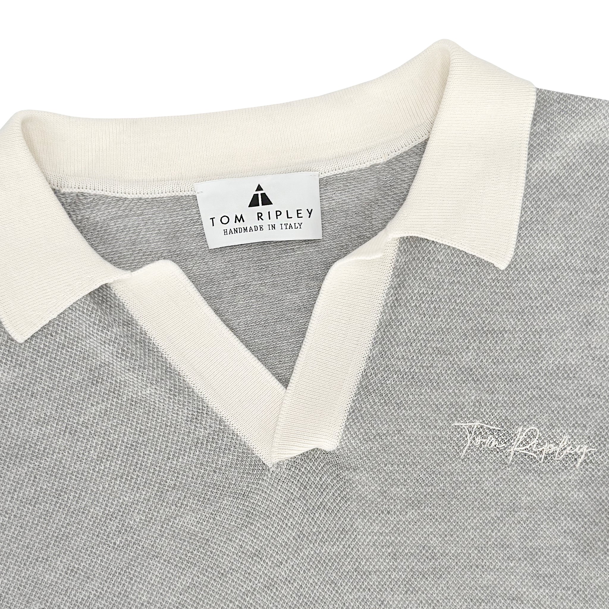 Knitted Minimal Grid Jacquard Poloshirt KENNETH