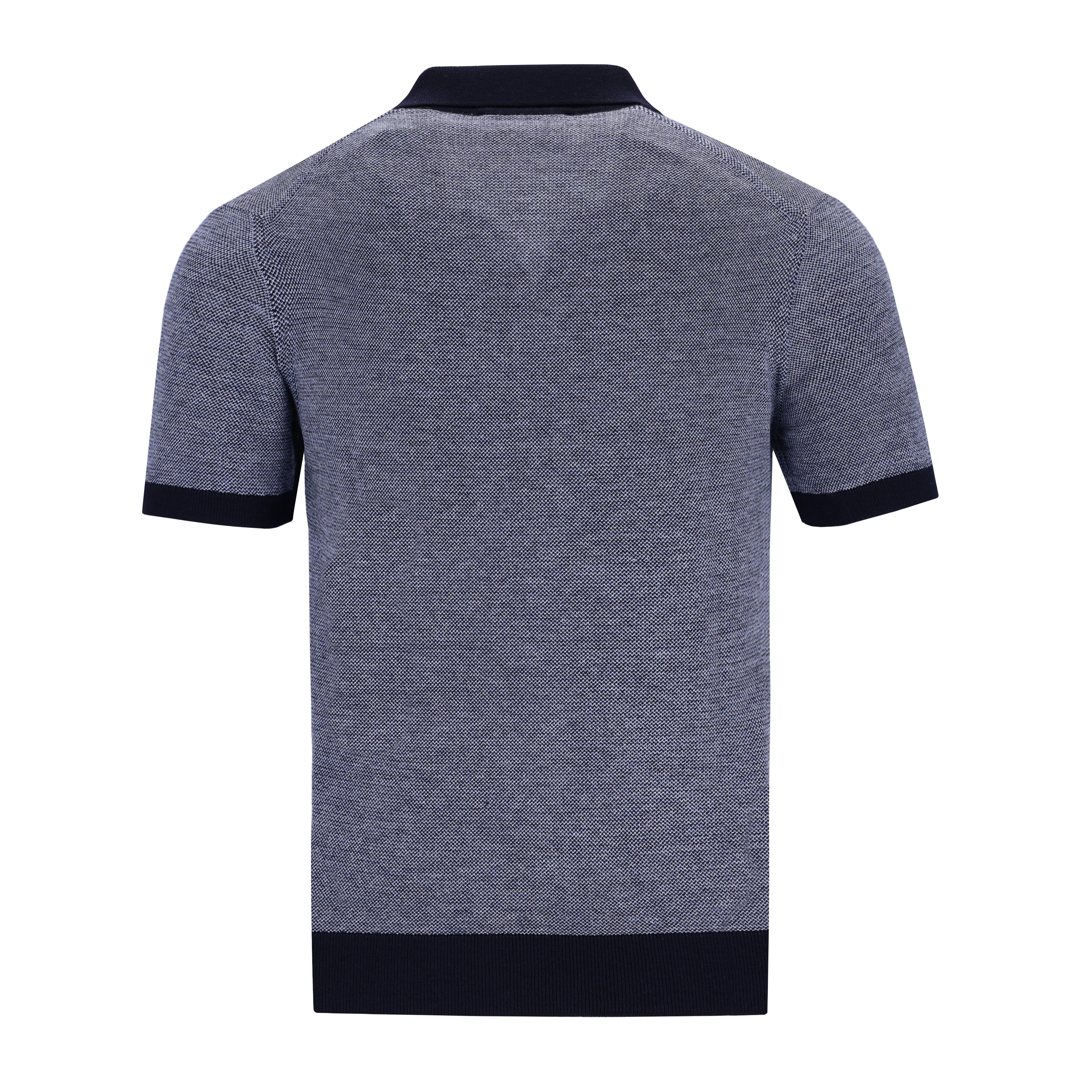 Knitted Minimal Grid Jacquard Poloshirt KENNETH