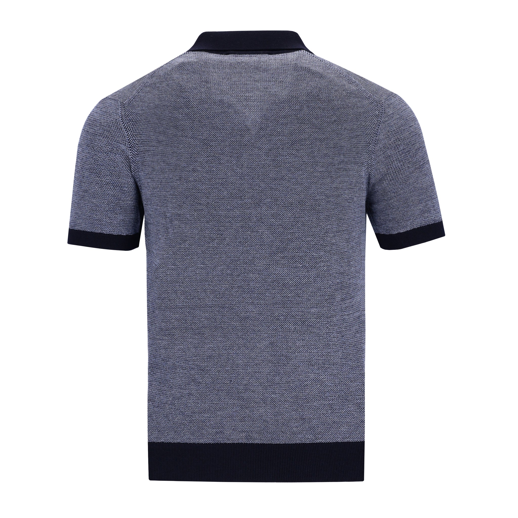 Knitted Minimal Grid Jacquard Poloshirt KENNETH