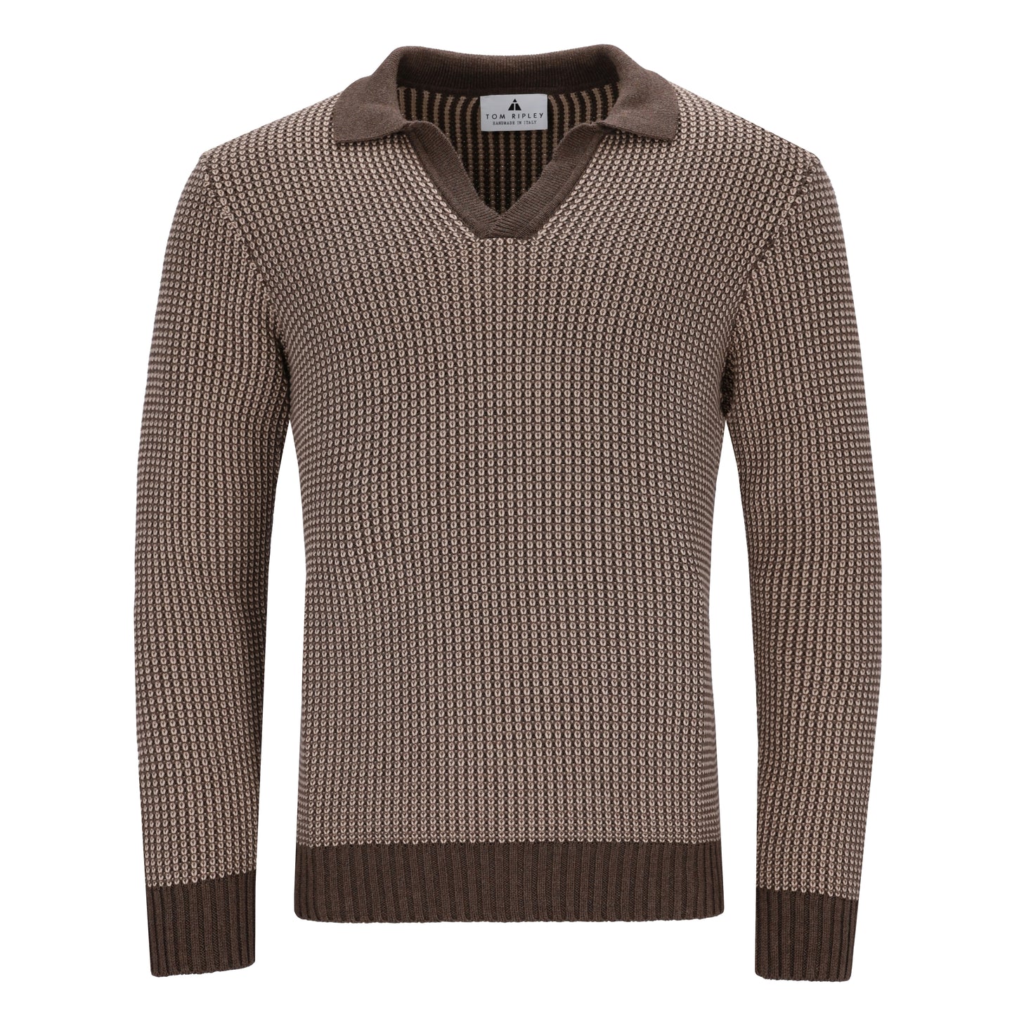 Two-Tone-Jacquard Polopullover DANIELE