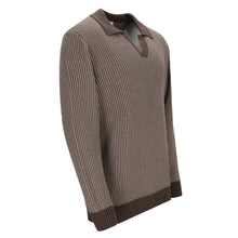 Carica l&#39;immagine nel visualizzatore di Gallery, Two-Tone-Jacquard Polopullover DANIELE
