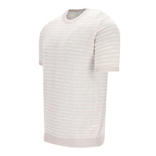 Lade das Bild in den Galerie-Viewer, Wavy Stripe Short Sleeve Crew-Neck Jumper GIACOMO
