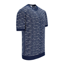 Lade das Bild in den Galerie-Viewer, Wavy Stripe Short Sleeve Crew-Neck Jumper GIACOMO
