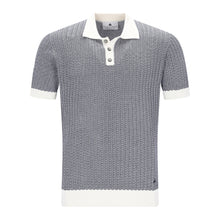 Lade das Bild in den Galerie-Viewer, Knitted Bicolour Pappardelle Poloshirt AUSTIN
